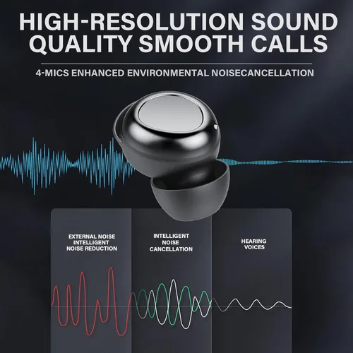 Vista 6 de Auriculares inalámbricos, auriculares inalámbricos Bluetooth 5.4 2026 A-Elegant Negro