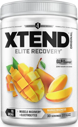 Vista 10 de Xtend Polvo Original BCAA, 7g de BCAAs y 2.5g de L-Glutamina para la Recuperación Muscular, Hidratación y Músculo Delgado, Bebida Sin Azúcar