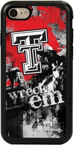 Vista 11 de Guard Dog NCAA - Funda híbrida para iPhone 7/8/SE Paulson Designs, color negro