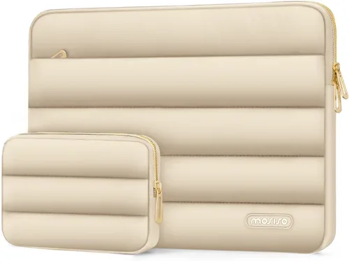 Vista 23 de MOSISO Funda para laptop de 13.3 pulgadas, 13-13.3 pulgadas funda de Marrón
