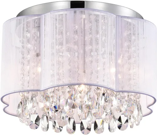 Vista 12 de LaLuLa Candelabro de cristal morado para dormitorio de niñas, lámpara de techo E12 de 3 luces, pantalla de cuerda de algodón hecha a mano, elegante