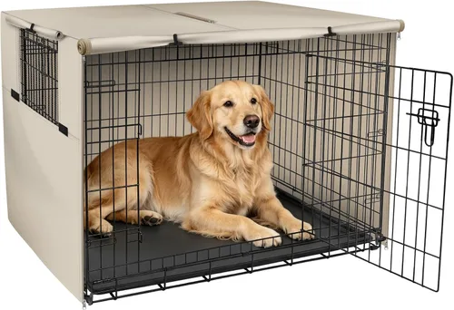 Vista 24 de Explore Land - Funda para jaula para perros, 18 pulgadas, color negro Parasol de poliéster resistente, ajuste universal para jaula de alambre