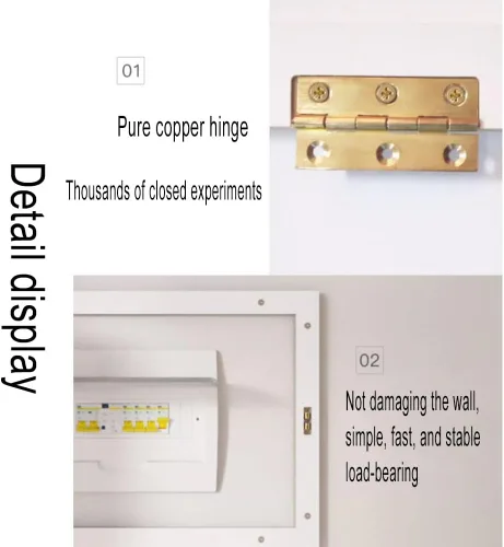 Vista 5 de zktoermn Estante de almacenamiento de tapa de caja eléctrica montado en la pared, estante de madera, caja de medidor eléctrico para ocultar Natural