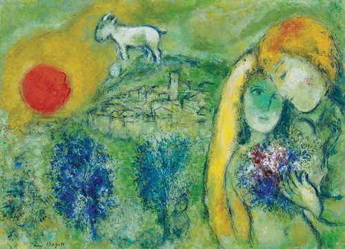 Vista 2 de EuroGraphics Marc Chagall Les Amoureux De Vence Puzzle (1000 piezas) (6000-0848)
