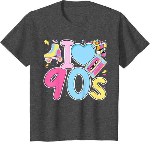 Vista 41 de I Love 90's Retro Style Nostalgia Vibe Funny 1990's Party T-Shirt Negro