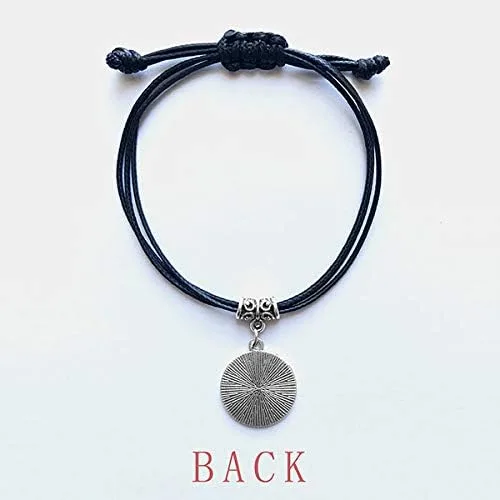Vista 2 de cold master DIY lab Dream Cloud Elephant Grey Animal Bracelet Leather Rope Wristband Black Jewelry