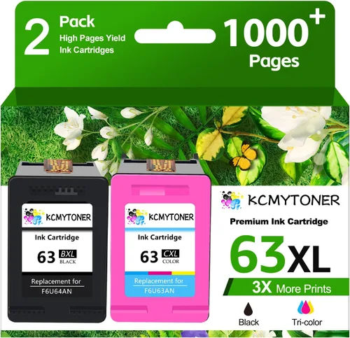 Vista 9 de 63XL - Cartucho de tinta negro 63 XL 63BXL de alto rendimiento compatible con HP OfficeJet 5255 5258 4650 Envy 4520 4516 Deskjet 2130, muestra