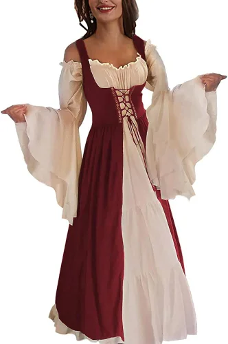 Vista 2 de AbaoWedding - Vestido medieval y renacentista para mujer para usar como disfraz o cosplay