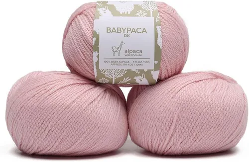 Vista 10 de Juego de 6 madejas de 100% lana de alpaca bebé (10.58 oz) de peso DK, fabricadas en Perú, celestial suave y perfecto para tejer y hacer ganchillo