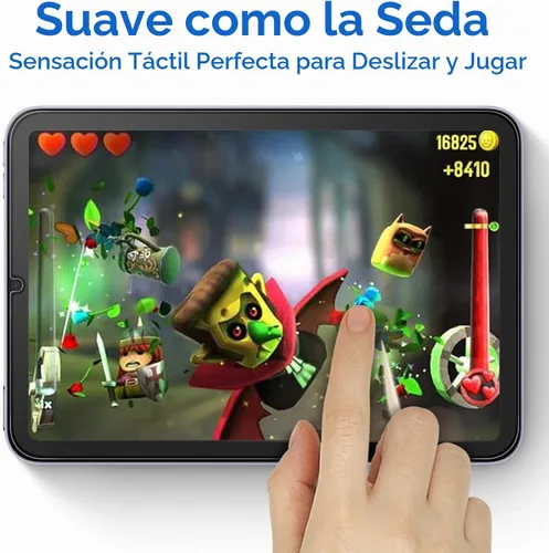 Vista 2 de Mothca Paquete de 1 protector de pantalla de vidrio mate para iPad Mini de 8.3 pulgadas A17 Pro (2024) y Mini 6 (2021) con marco de alineación