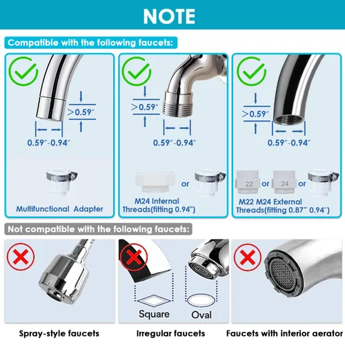 Vista 2 de Vortopt Filtro de agua para grifo para fregadero, flujo rápido, sistema de filtración de agua de montaje en grifo de 400 galones para agua
