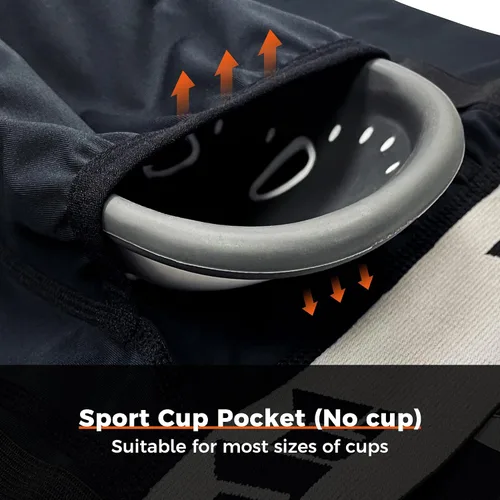 Vista 4 de COOLOMG Pantalones cortos de béisbol acolchados para hombre y adulto con bolsillo para tazas para sóftbol, fútbol, hockey Blanco