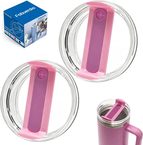 Vista 24 de Reemplazo de la tapa del vaso de 40 onzas compatible con la taza Paquete de 2 tapas de vaso transparentes sin BPA, accesorio superior de repuesto