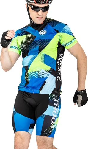 Vista 6 de voofly Hombres Ciclismo Jersey Conjunto Hombres Manga Corta Compresión Bicicleta Pantalones Cortos Gel Acolchado Ciclismo Ropa