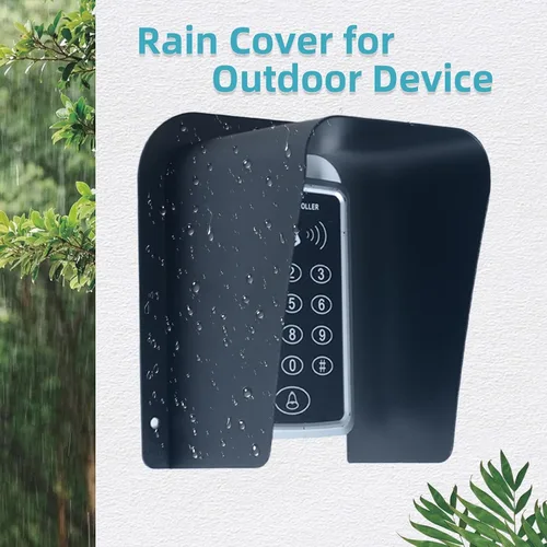 Vista 6 de Cubierta de lluvia para timbre de puerta, cubierta de control de acceso de metal, protector de cámara de video, timbre de acero laminado en frío