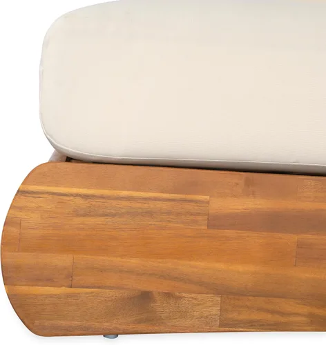 Vista 10 de Christopher Knight Home Poppy - Sofá de madera de acacia para exteriores de 3 plazas con cojín, sofá de madera para patio con cojín, cómodo sofá