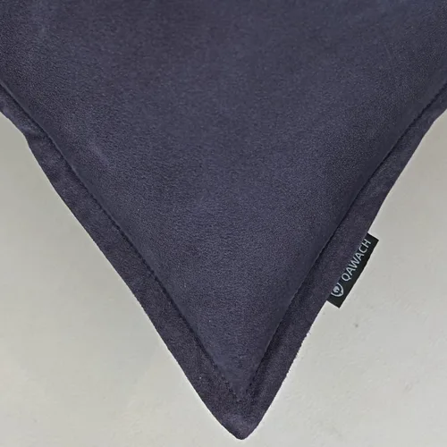 Vista 3 de Lambskin Leather Suede Pillow Cover - Decorative Sofa Cushion Case - Throw Covers for Living Room & Bedroom, 22" x 22" - Blue Box Pack of 2