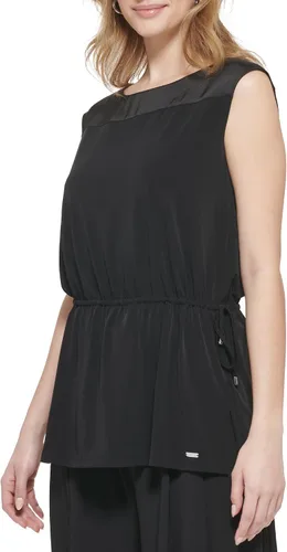 Vista 2 de Calvin Klein Camiseta de punto con cordón sin mangas para mujer