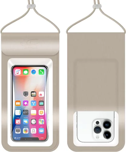 Vista 7 de HiRui Funda impermeable universal para teléfono con pantalla táctil, IP68 impermeable, bolsa seca para playa, compatible con iPhone Negro