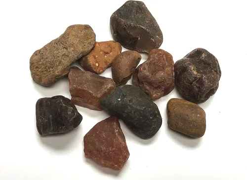 Vista 4 de Piedras de cornalina áspera, piezas grandes de 1 pulgada en bolsa de terciopelo (1 libra)