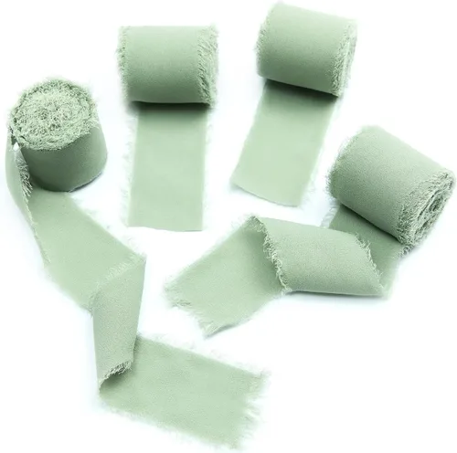 Vista 8 de 4 rollos de cinta de seda hecha a mano con flecos de 1 pulgada x 5 yardas (4 rollos de 20 yardas) para invitaciones de boda, ramos de novia Negro