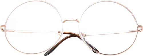 Vista 3 de grinderPUNCH XXL - Lentes de moda supergrandes con marco circular redondo transparente