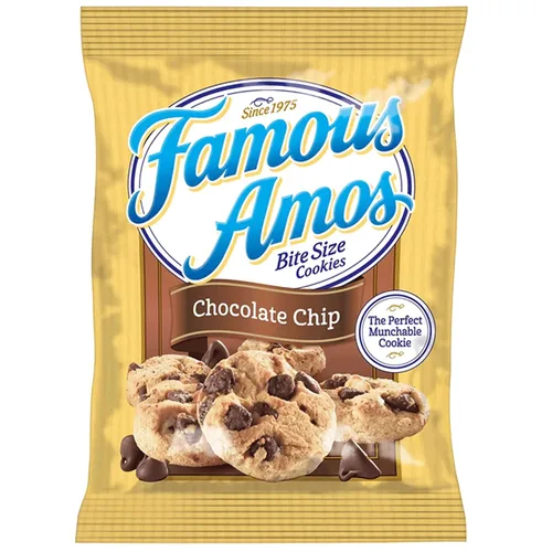 Vista 4 de Kleidel Famous Amos - Galletas con chispas de chocolate, 10 unidades, 2 bolsas de 0.01 onzas, galletas con chispas de chocolate, paquete variado