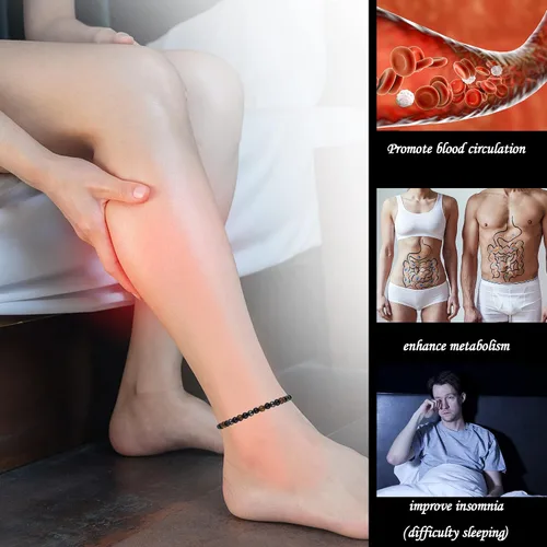 Vista 8 de Dodocatie Pulseras tobilleras de obsidiana negra para mujeres y hombres 3 piezas tobillera turmalina cristales de piedras preciosas naturales