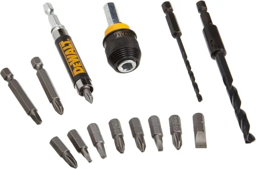 Vista 2 de DEWALT DW2513 Carga rápida 15 piezas de perforación y conducción Set en caja de plástico