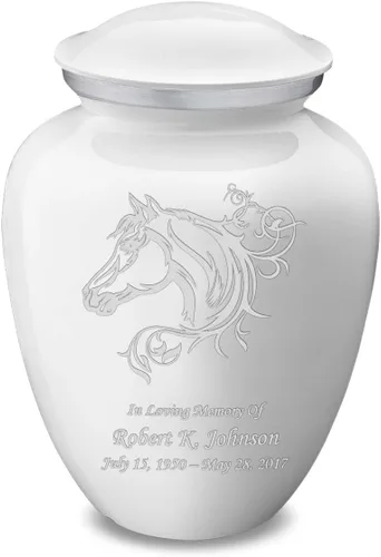 Vista 30 de Geturns Embrace - Urnas de cremación personalizadas para adultos para cenizas humanas, urna funeraria negra grande para hombres y mujeres, 200 libras