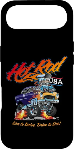 Vista 27 de Hotrod USA Design Classic Retro Muscle Car Dragster Cartoon Case for iPhone 17
