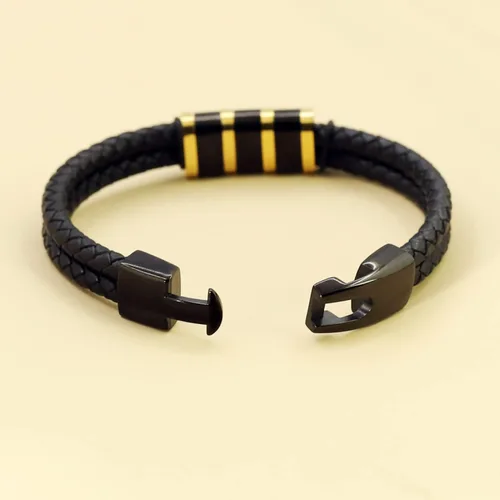 Vista 5 de Joyería navideña para niño, regalo de árbol de la vida, pulseras trenzadas de acero inoxidable, pulsera de Acción de Gracias, pulseras de cuero