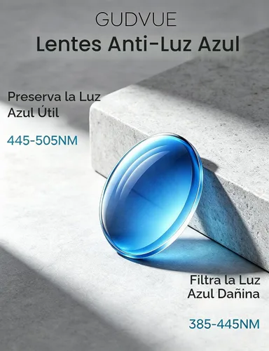Vista 7 de GUDVUE - Gafas de luz azul para mujer/mujer con purpurina de ojo de gato Champagne Pro