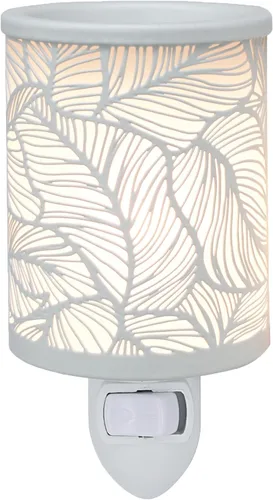 Vista 10 de CVHOMEDECO. Calentador eléctrico de cera para pared, calentador de tarta de metal doble perforado, calentador de velas decorativo para velas