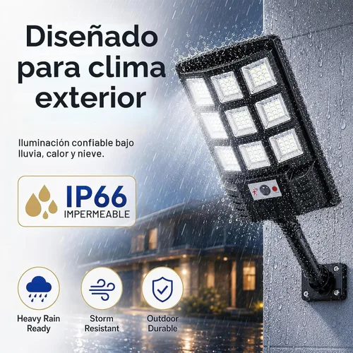 Vista 6 de Sunwish Farola solar al aire libre, 6500K 5730LEDs de atardecer a amanecer, luces solares de calle con sensor de movimiento, control remoto, luces