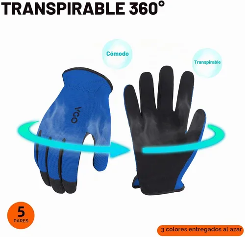 Vista 5 de Vgo... 5Pairs Versatile Work Gloves,Gardening Gloves,Light Duty (AL8736)