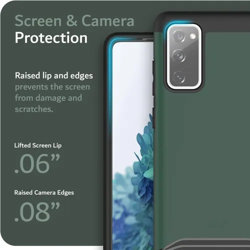 Vista 5 de TUDIA Merge [prueba de caídas de grado militar] Funda diseñada para Samsung Galaxy S20 FE 5G (2020) – [doble capa] a prueba de golpes, delgada