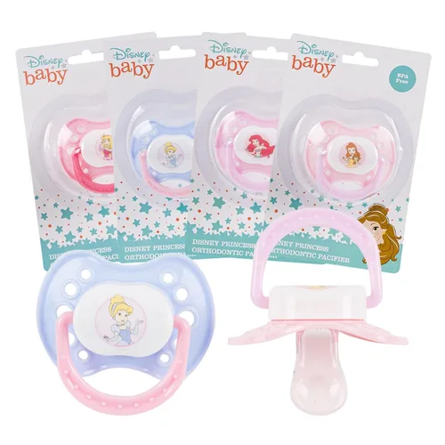 Vista 3 de Disney Juego de regalo de princesa para bebé, regalos de baby shower para niñas, paquete de 8 piezas esenciales para recién nacidos con sonajero