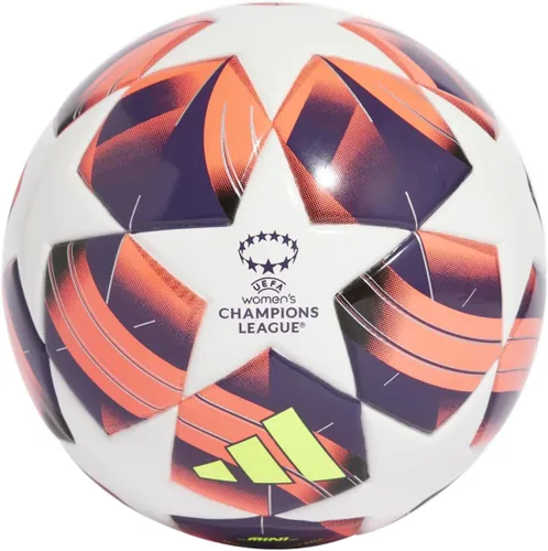 Vista 4 de Adidas WUCL - Balón de fútbol unisex para adultos, blanco/negro aurora, turbo, plateado metálico, 1