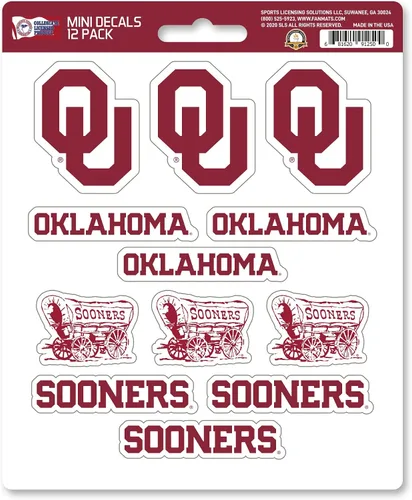 Vista 7 de FANMATS NCAA - Juego de calcomanías unisex para adolescentes, paquete mini de 12