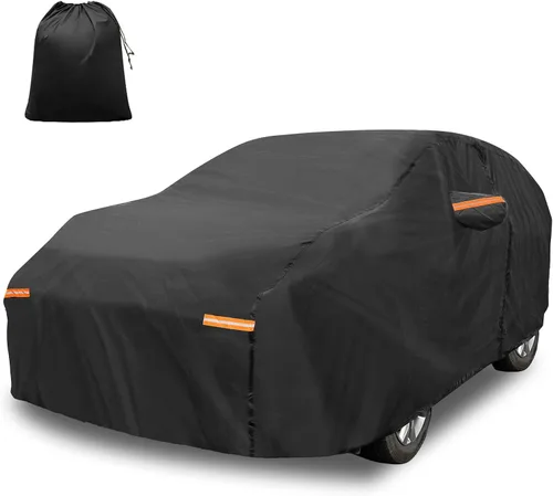 Vista 18 de X AUTOHAUX Funda de coche para Mini Cooper 2DR 2002-2021 210D-PU para exteriores, cubierta completa para todo tipo de clima, con cremallera