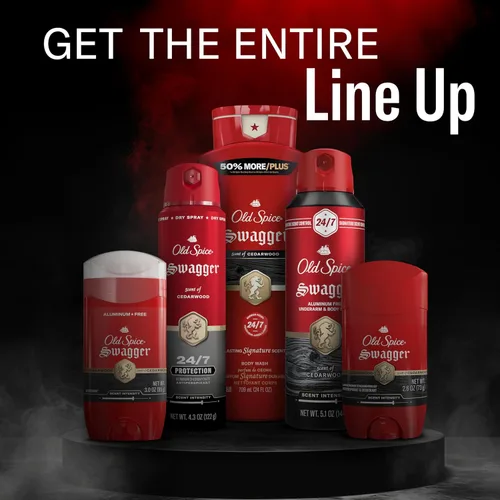 Vista 13 de Desodorante antiperspirante en aerosol seco Old Spice para hombres, 24/7 protección contra el sudor y el olor, 24/7 defensa contra el sudor