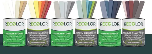 Vista 6 de RECOLOR Pintura de Látex Ecológica Premium para Interiores para Paredes, Muebles y Habitaciones con Acabado Cáscara de Huevo, 1 Cuarto de Galón
