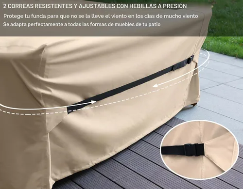 Vista 5 de Fundas para Juego de Muebles de Patio Impermeables Funda para Juegos de Conversación de Patio Funda para Sofá Seccional de Exterior Fundas