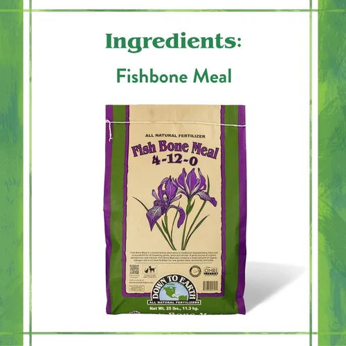 Vista 4 de Down To Earth FB2932 Fertilizante 100% natural de huesos de pescado – 25 lb