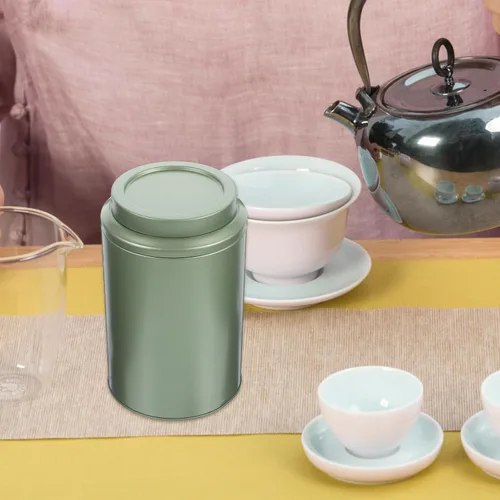 Vista 6 de Tea Tin Canister with Airtight Lid for Travel and Home Storage