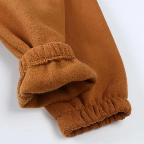 Vista 4 de Conjunto de 2 piezas de sudadera con capucha y forro polar cepillado para niños y niñas + pantalones