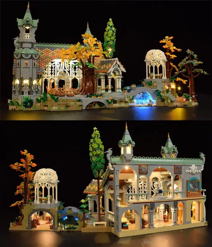 Vista 4 de LightGo Kit de iluminación LED diseñado para El Señor de los Anillos Rivendell compatible con Lego 10316 Juego de construcción - No incluye