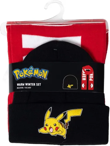 Vista 4 de Pokemon Pokeball Beanie Bufanda Combo