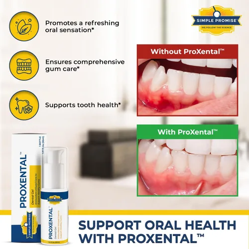 Vista 5 de Simple Promise - ProXental - Gel dental para la salud oral de las encías con xilitol y aloe vera - Cuidado de dientes y encías sensibles, aliento